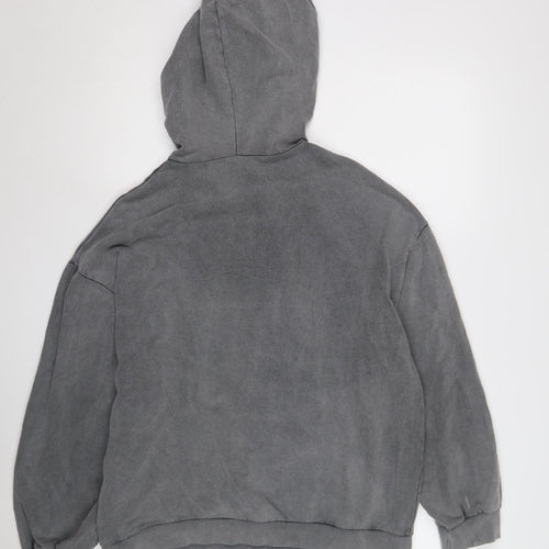 Boohoo Grey Unisex Pullover Hoodie - Size 12 Plus
