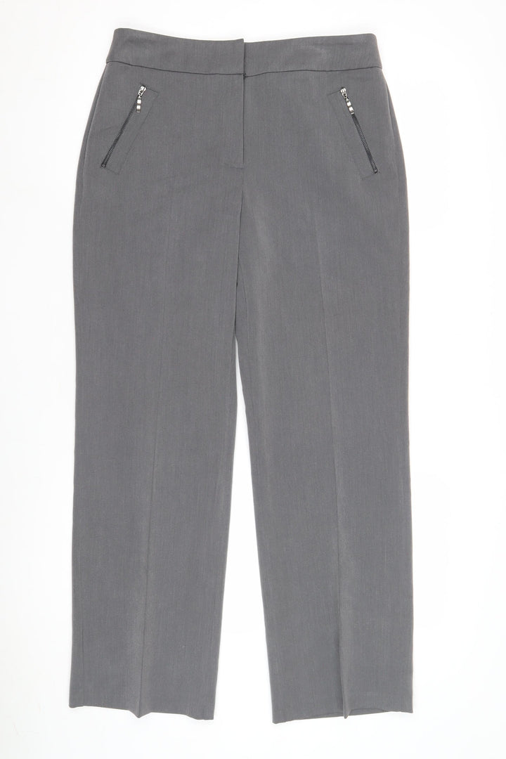 BHS Women's Grey Trousers Size 10 Straight Leg