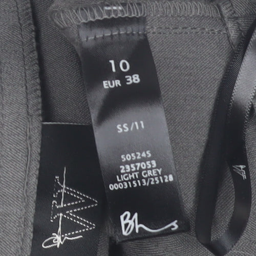 BHS Women's Grey Trousers Size 10 Straight Leg