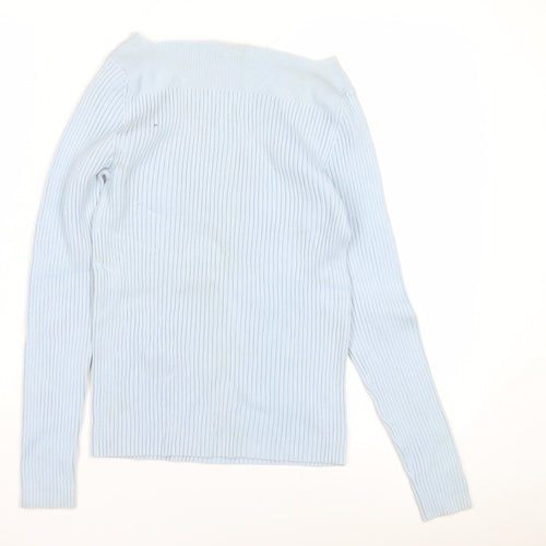 GAP Women’s Blue Boat Neck Pullover Jumper - M
