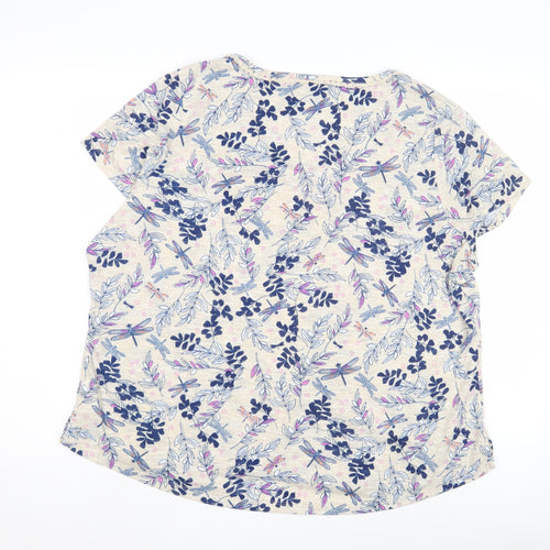 Marks and Spencer Women's Floral T-Shirt Size 22 Multicoloured