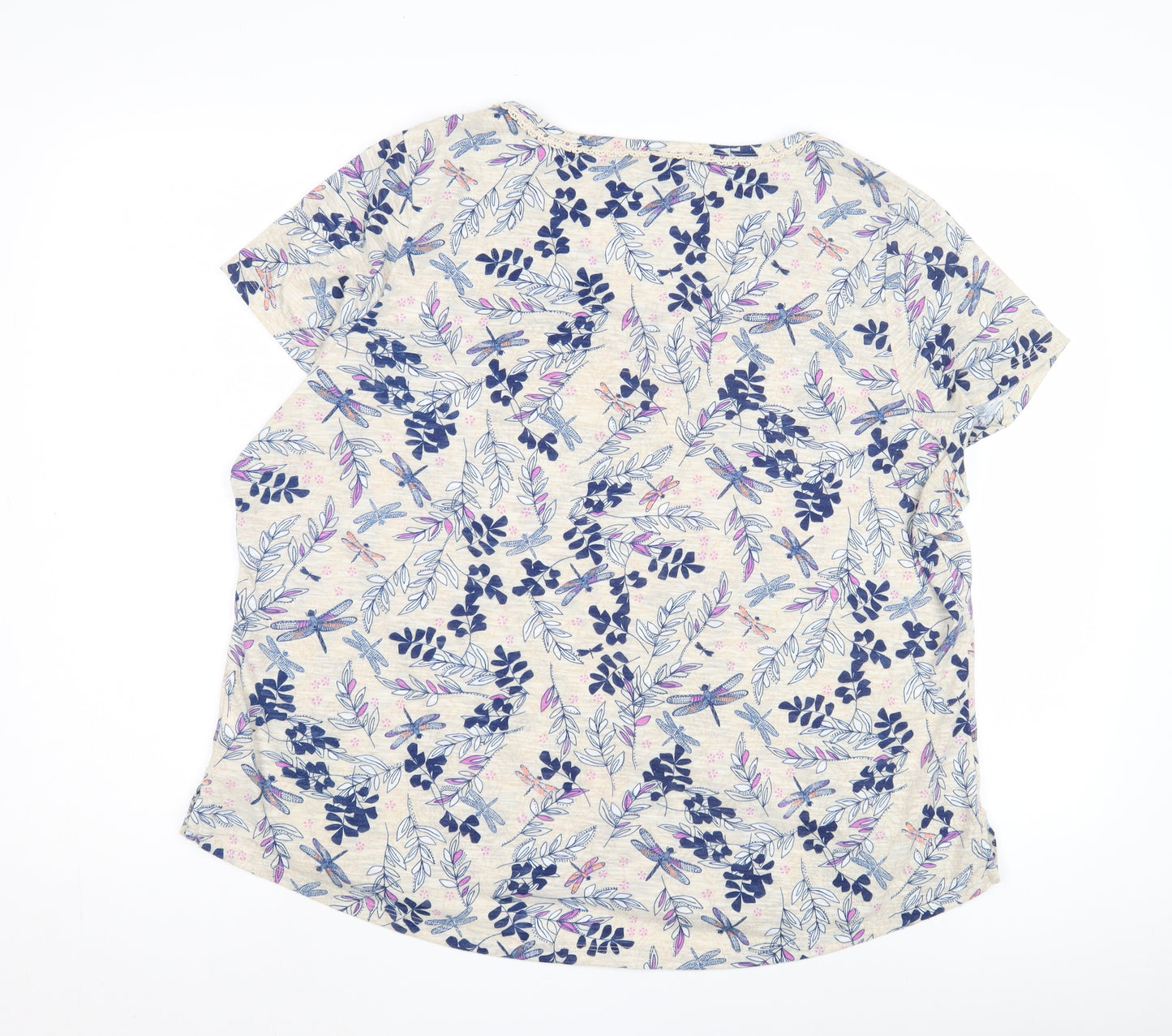 Marks and Spencer Women's Floral T-Shirt Size 22 Multicoloured