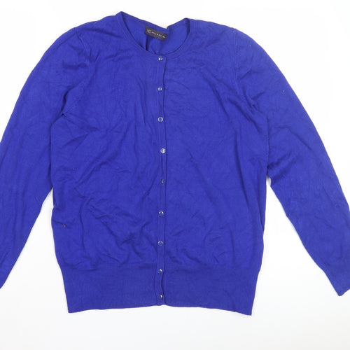 Marks and Spencer Women's Blue Cotton Cardigan Size 16