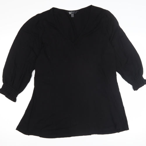 Friends Like These Women's Black V-Neck Blouse Size 14