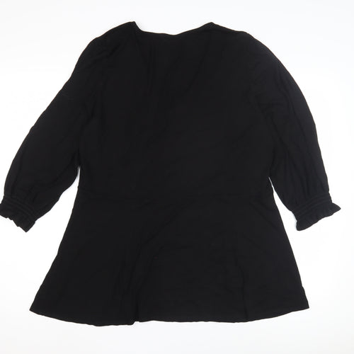 Friends Like These Women's Black V-Neck Blouse Size 14