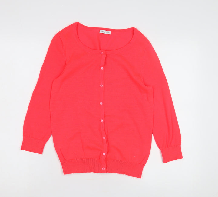 Jacqueline de Yong Women Pink Cardigan S Cotton