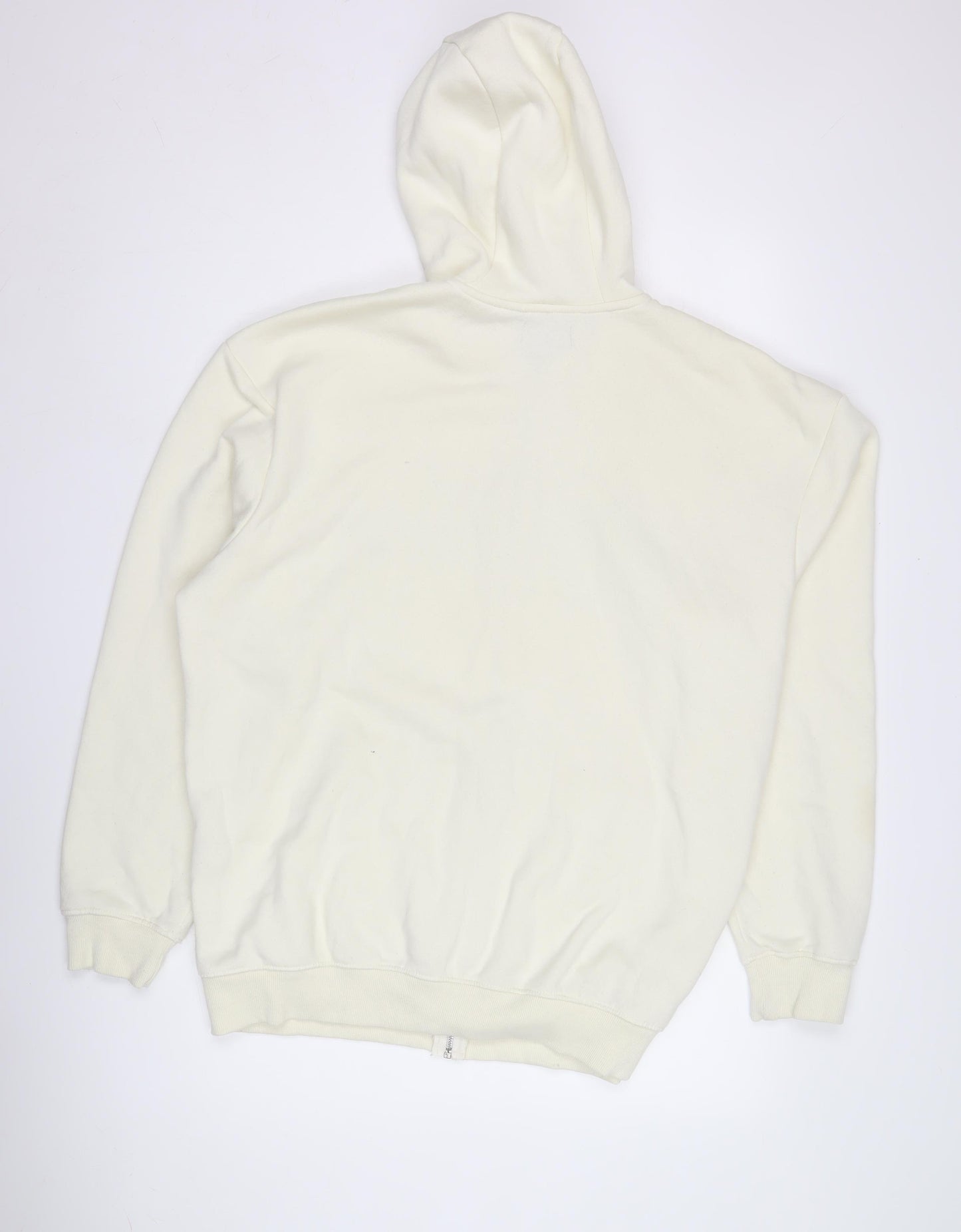 boohooMAN Men's White Full Zip Hoodie S
