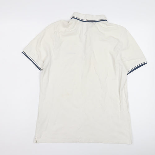 Ben Sherman Men's White Polo Shirt M, Short Sleeve