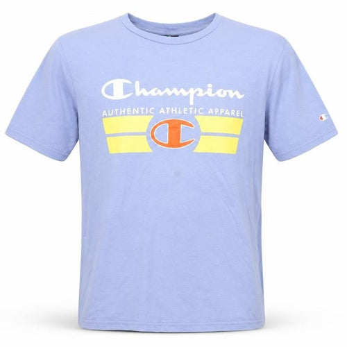 Champion Men's Blue M Graphic Print Logo T-Shirt