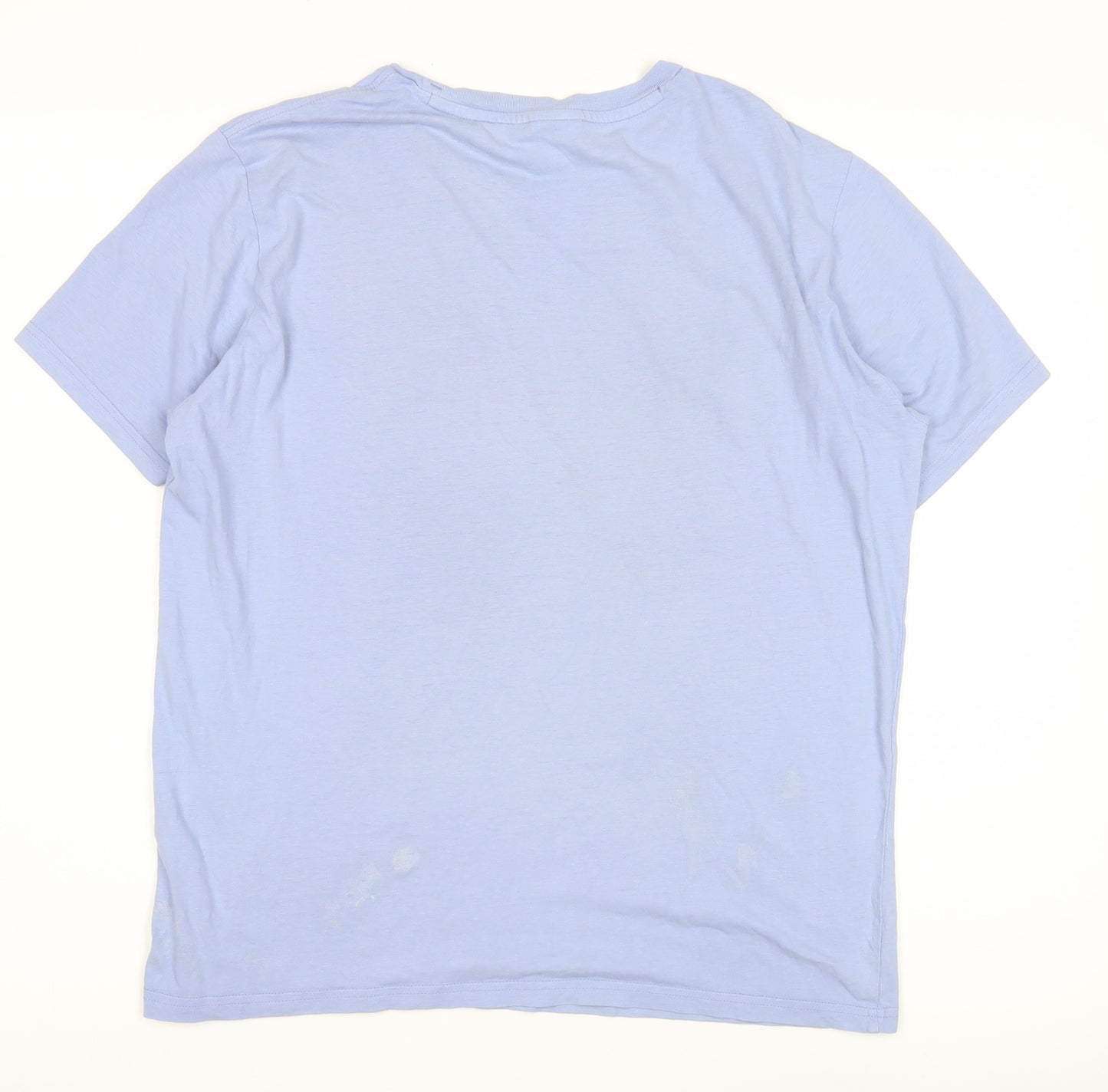 Champion Men's Blue M Graphic Print Logo T-Shirt