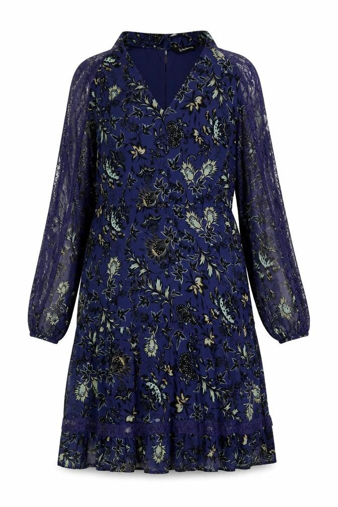 Front view of Kaleidoscope Women's Multicoloured Floral Dress, size 14