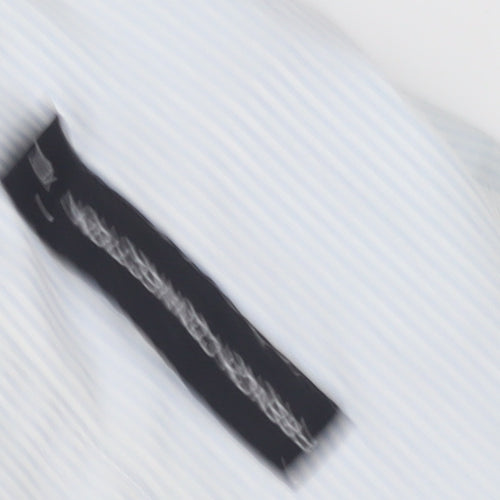 French Connection Men's Blue Striped Button-Up Shirt