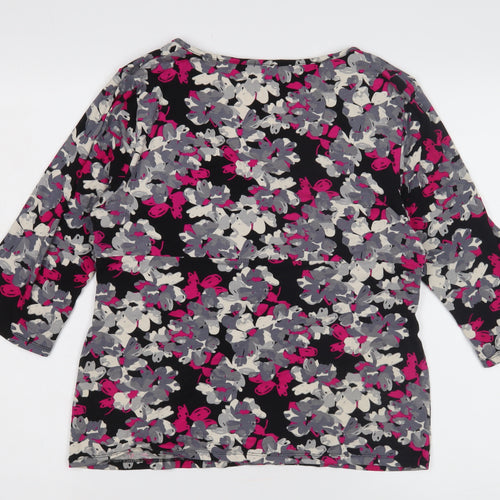 Kaliko Women's Floral Wrap Top, Multicoloured, Size 14