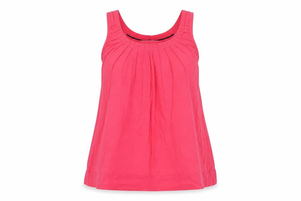 Front view of Women's Pink Tank Top, size 10, Scoop Neck, Casual