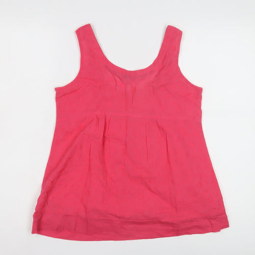 Women's Pink Tank Top, Size 10, Scoop Neck, Casual