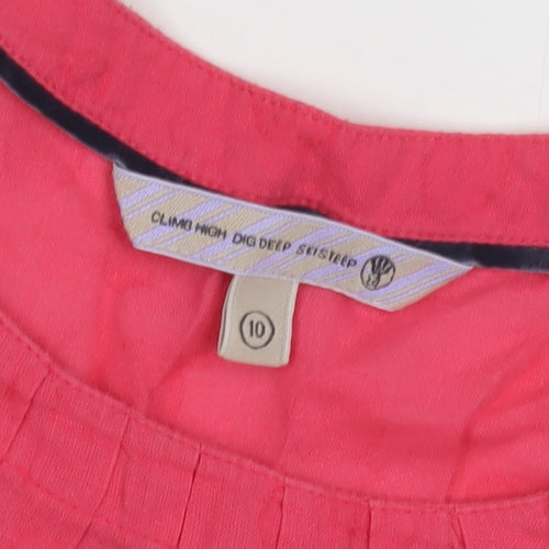 Women's Pink Tank Top, Size 10, Scoop Neck, Casual