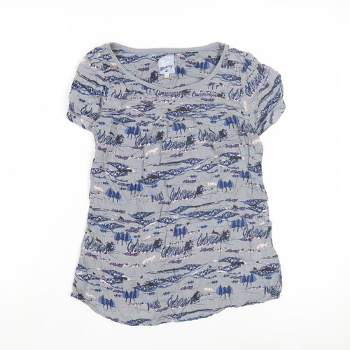 Mantary Women's Grey Crew Neck T-Shirt Size 8