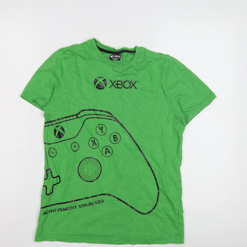 Xbox Boys Green Graphic Print T-Shirt, L, Casual Summer