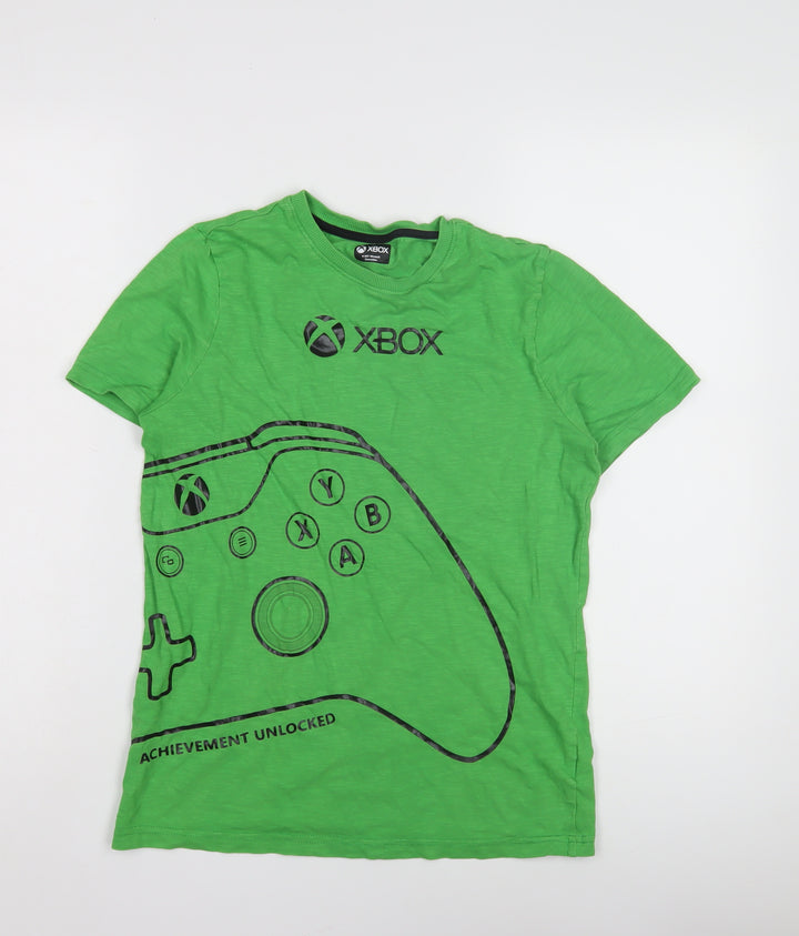 Xbox Boys Green Graphic Print T-Shirt, L, Casual Summer