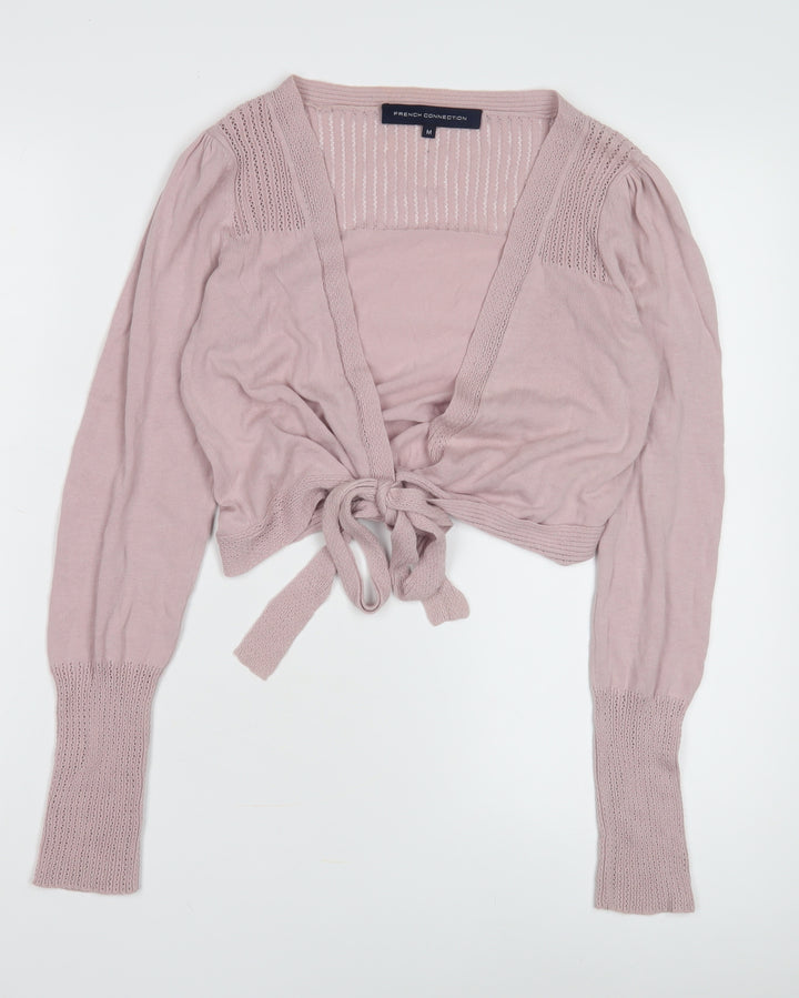 French Connection Women's Pink Cardigan M