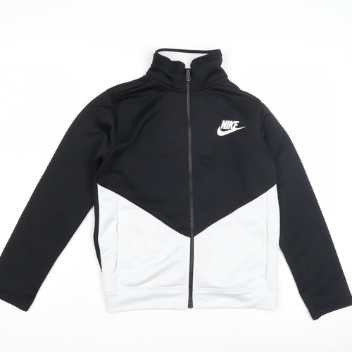 Nike Boys Black and White Track Jacket, Size 9-10 Years