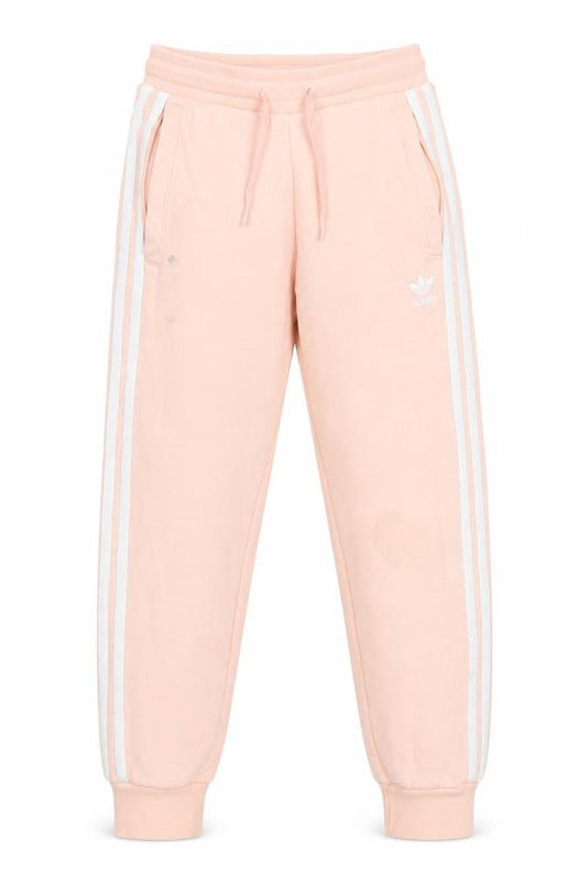 Front view of Adidas girls’ pink jogger trousers xs, breathable, elastic waist