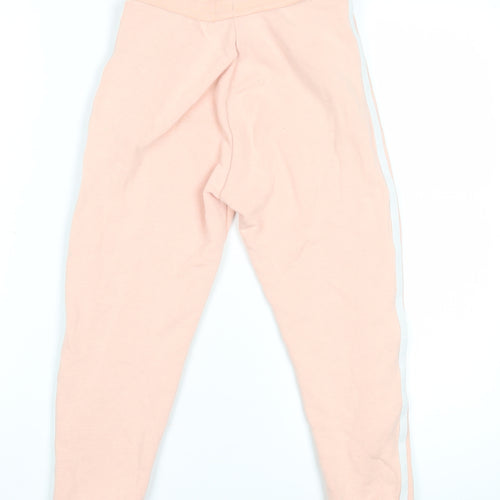 Adidas Girls Pink Jogger Trousers XS, Breathable, Elastic Waist