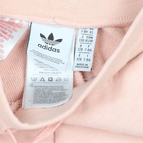 Adidas Girls Pink Jogger Trousers XS, Breathable, Elastic Waist
