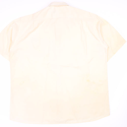Double TWO Men's Ivory Short Sleeve Button-Up Shirt