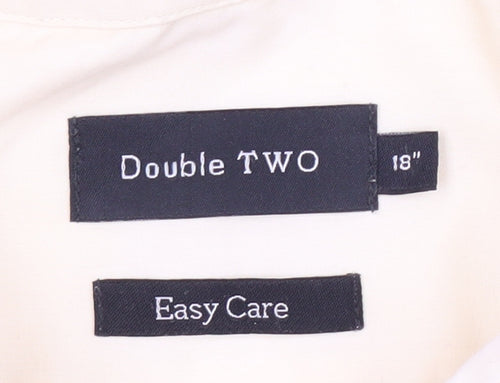 Double TWO Men's Ivory Short Sleeve Button-Up Shirt