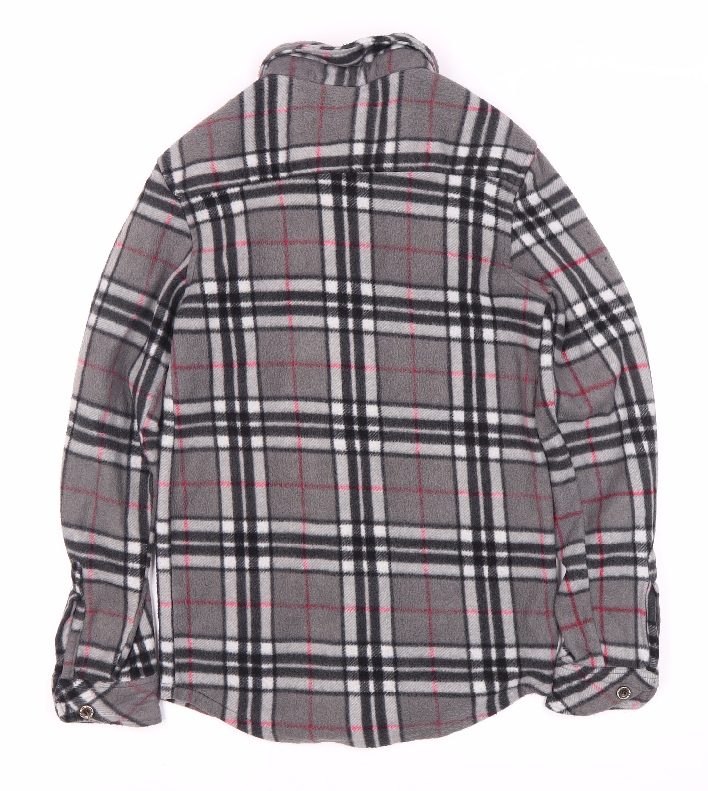 Lee Cooper Men's Grey Check Long Sleeve Shirt Small