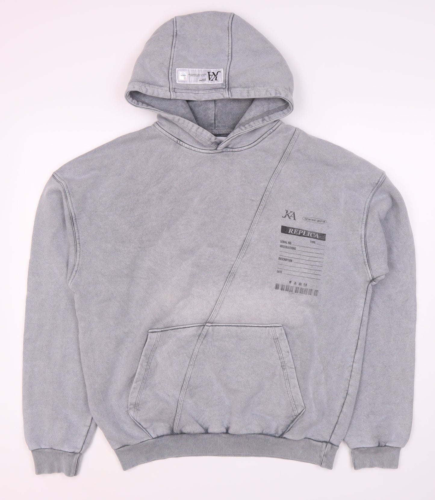 JK Attire Men's Grey XS Pullover Hoodie