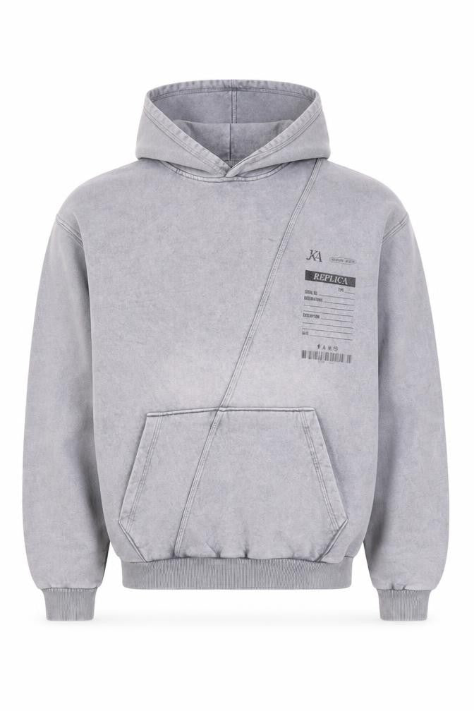 Front view of JK Attire Men's Grey XS Pullover Hoodie
