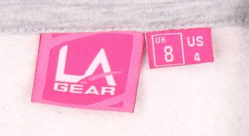 LA Gear Women's Grey Pullover Hoodie Size 8