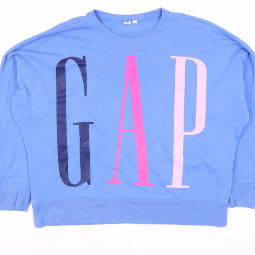 GAP Women's Blue Pullover Sweatshirt L Casual