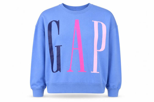 Front view of Gap Women's Blue Pullover Sweatshirt L Casual