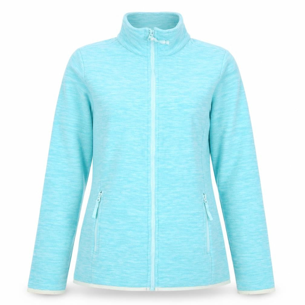 Front view of Mountain Warehouse Women's Blue Fleece Jacket, size 8