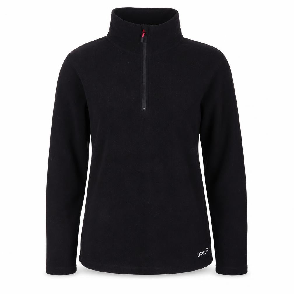 Front view of Gelert Women's Black Fleece Zip Sweatshirt, size 10