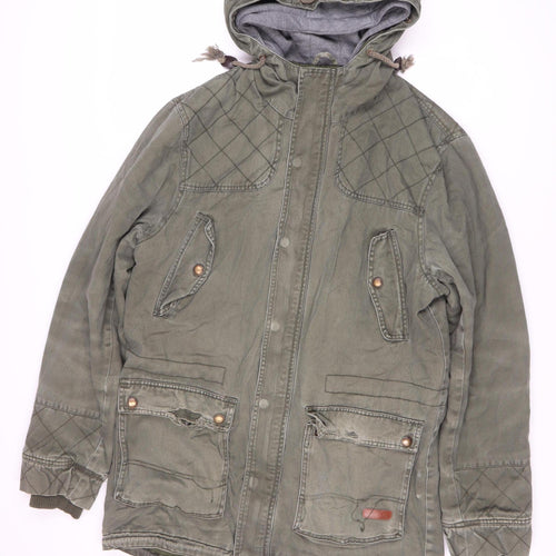 Tokyo Laundry Women's Green Military Jacket L