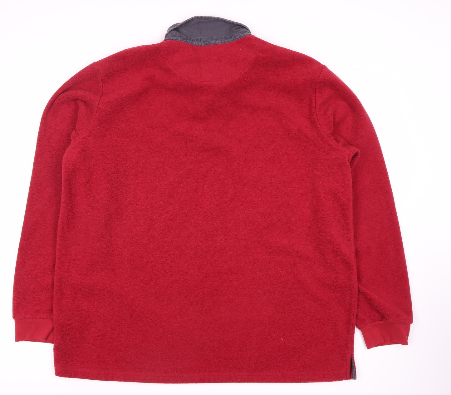 Cotton Traders Men's Red 2XL Fleece Polo Shirt