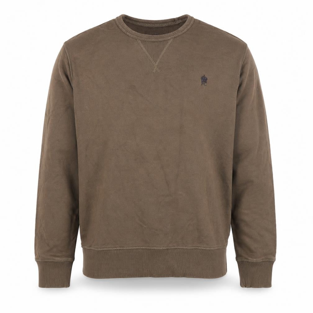 Front view of French Connection Men's Brown Pullover Sweatshirt M