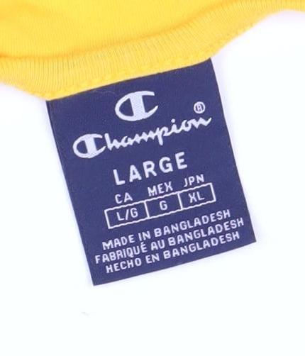 Champion Men's Yellow Sleeveless T-Shirt, Large