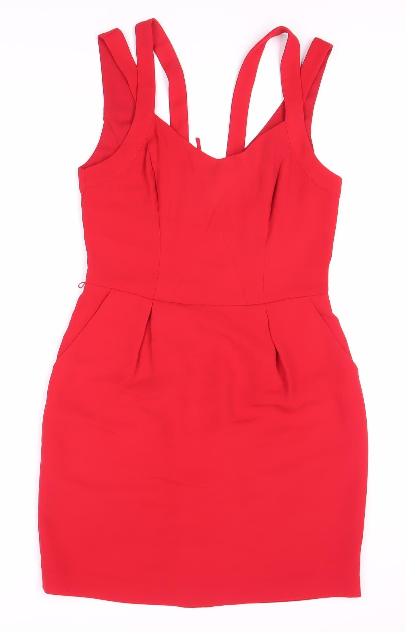 Oasis Women's Red Short Bodycon Dress, Size 6