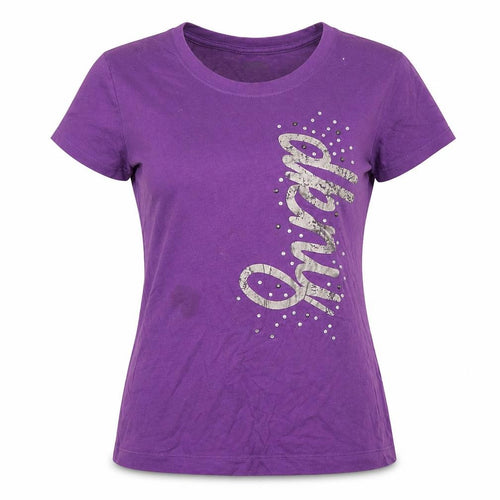 DKNY Women's Purple T-Shirt Studded Accents M