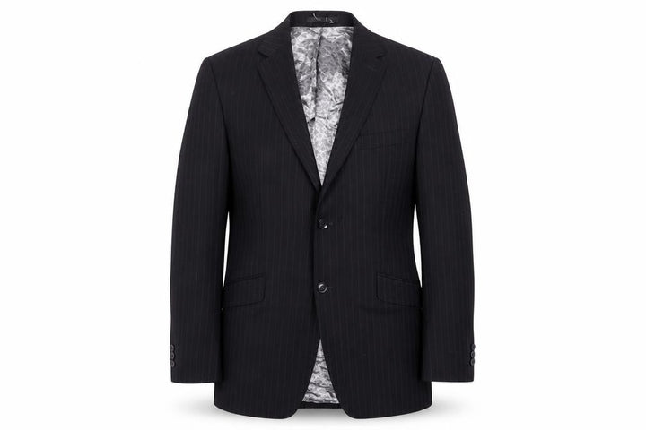 Jeff Banks Men's Black Pinstripe Blazer 42 Long