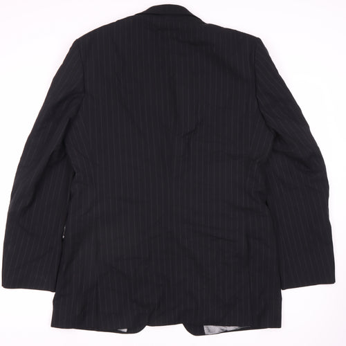 Jeff Banks Men's Black Pinstripe Blazer 42 Long