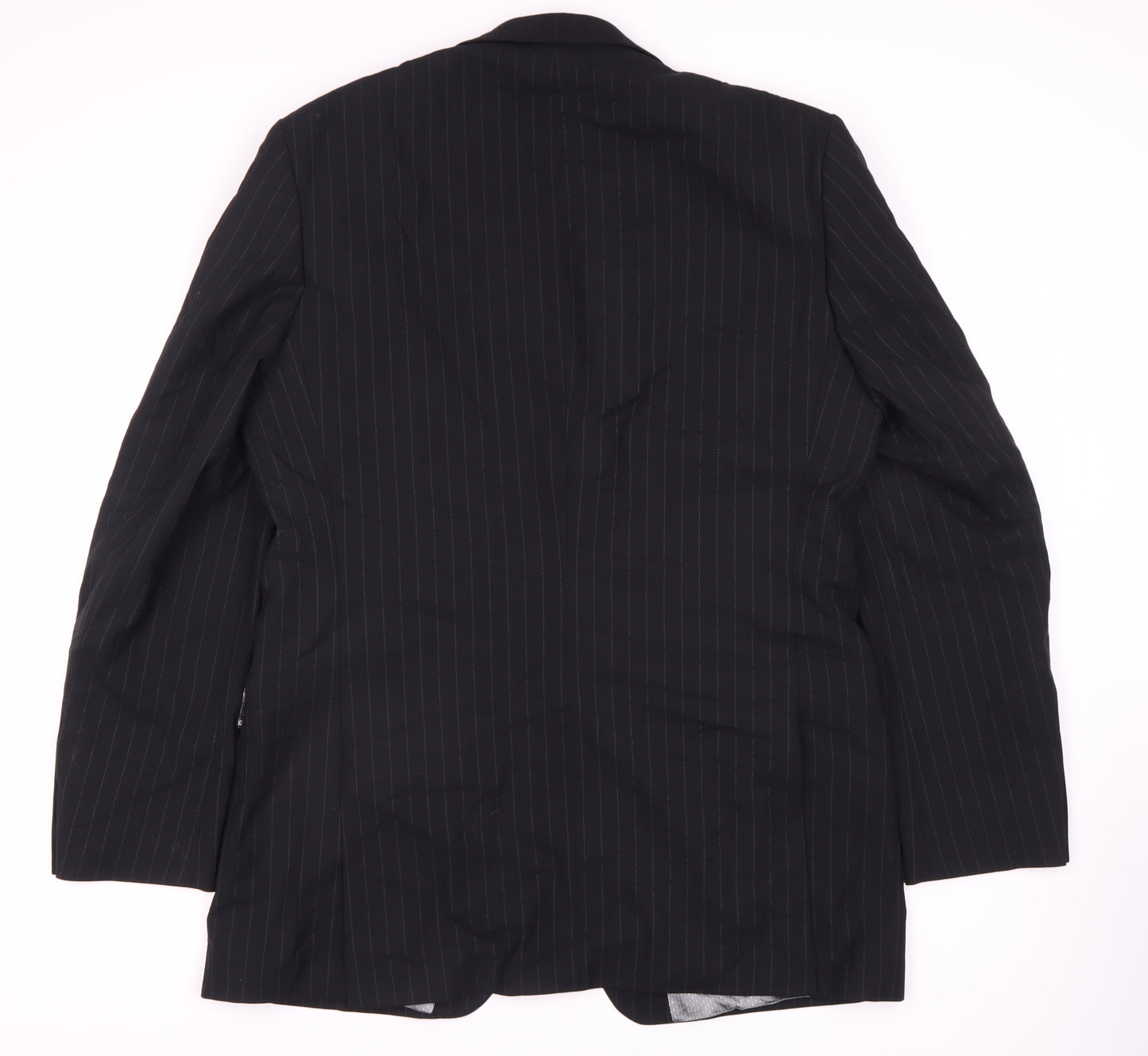 Jeff Banks Men's Black Pinstripe Blazer 42 Long
