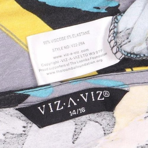 VIZ-A-VIZ Women's Multicoloured Top Size 14