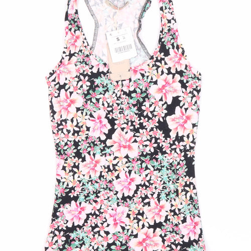 Bershka Women's Multicoloured Floral Tank, Size S - New