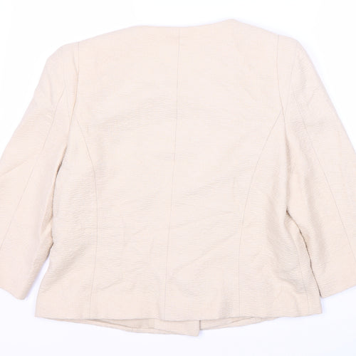 CC Petite Women Beige Suit Jacket Size 12